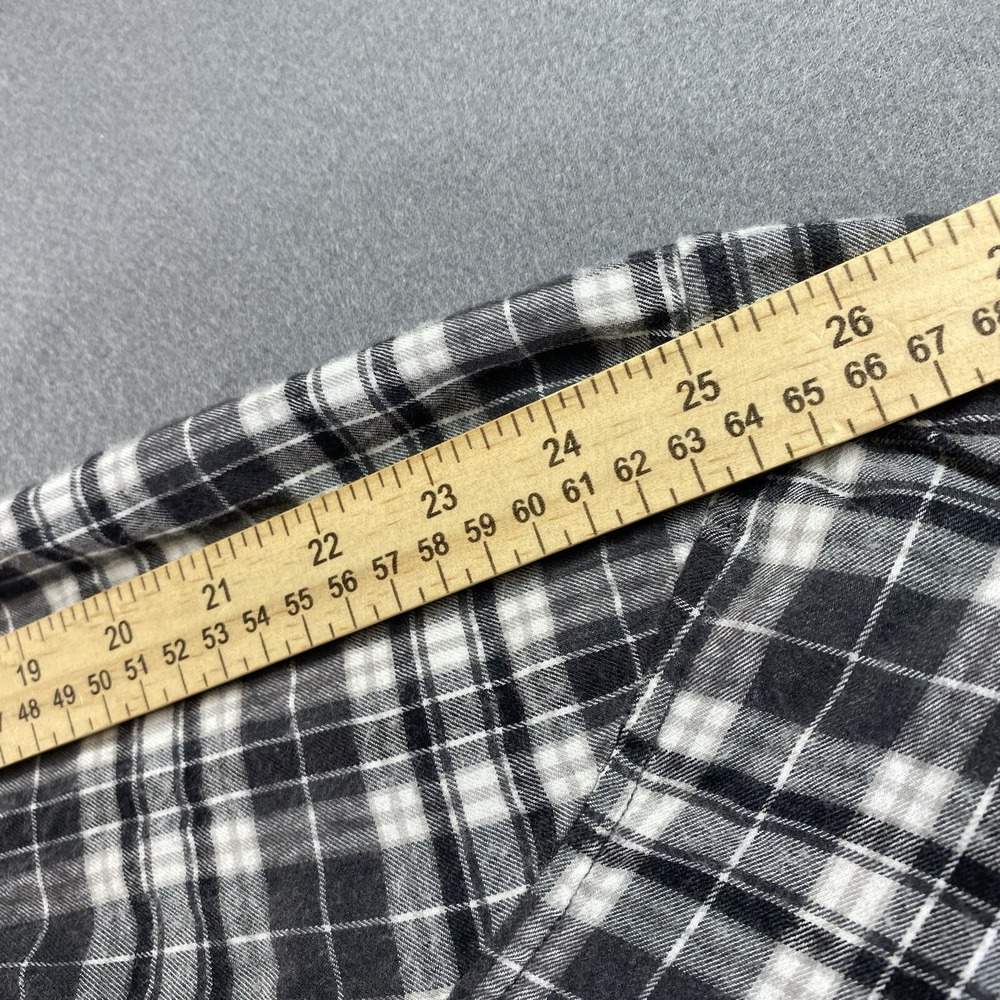 American Eagle Button Down Shirt Mens Large Black White Plaid Long Sleeve Casual - Picture 7 of 11